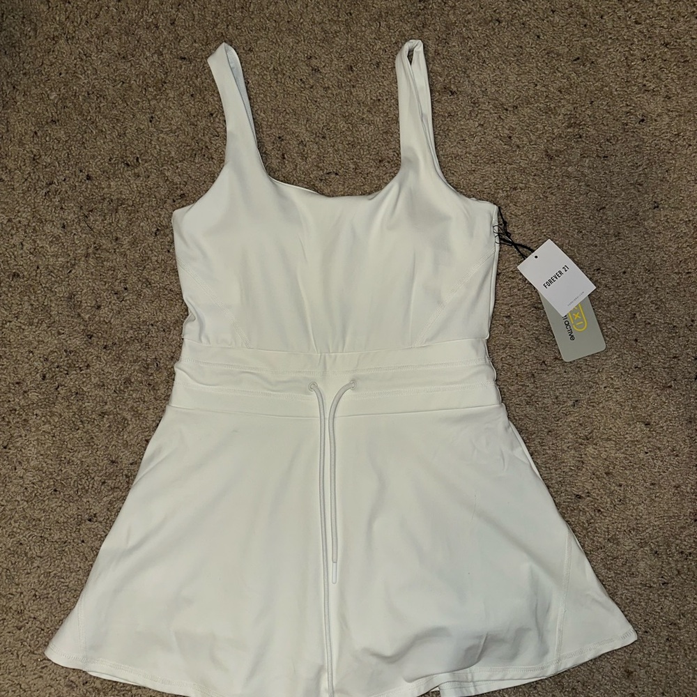 White Dress With Shorts